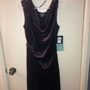 velvet plum going out dress nwt